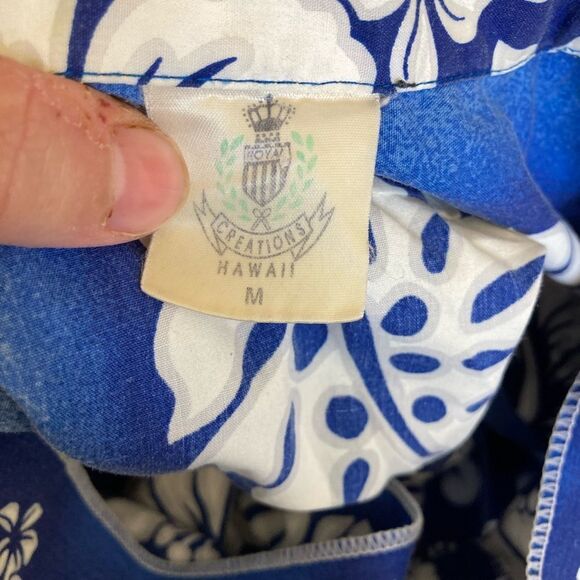 Mens Royal Creations Floral Hawaiian Button Down Shirt - Picture 2 of 2